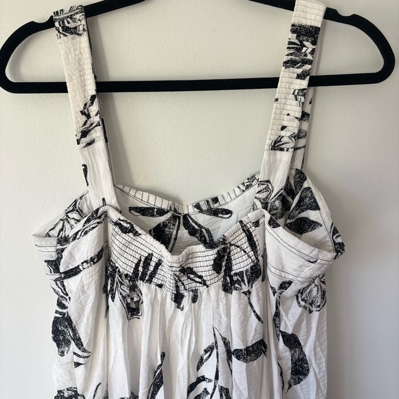 Anthropologie Square-Neck Waistless Hawaiian Floral Midi Maxi Pocket Dress - Picture 8 of 14